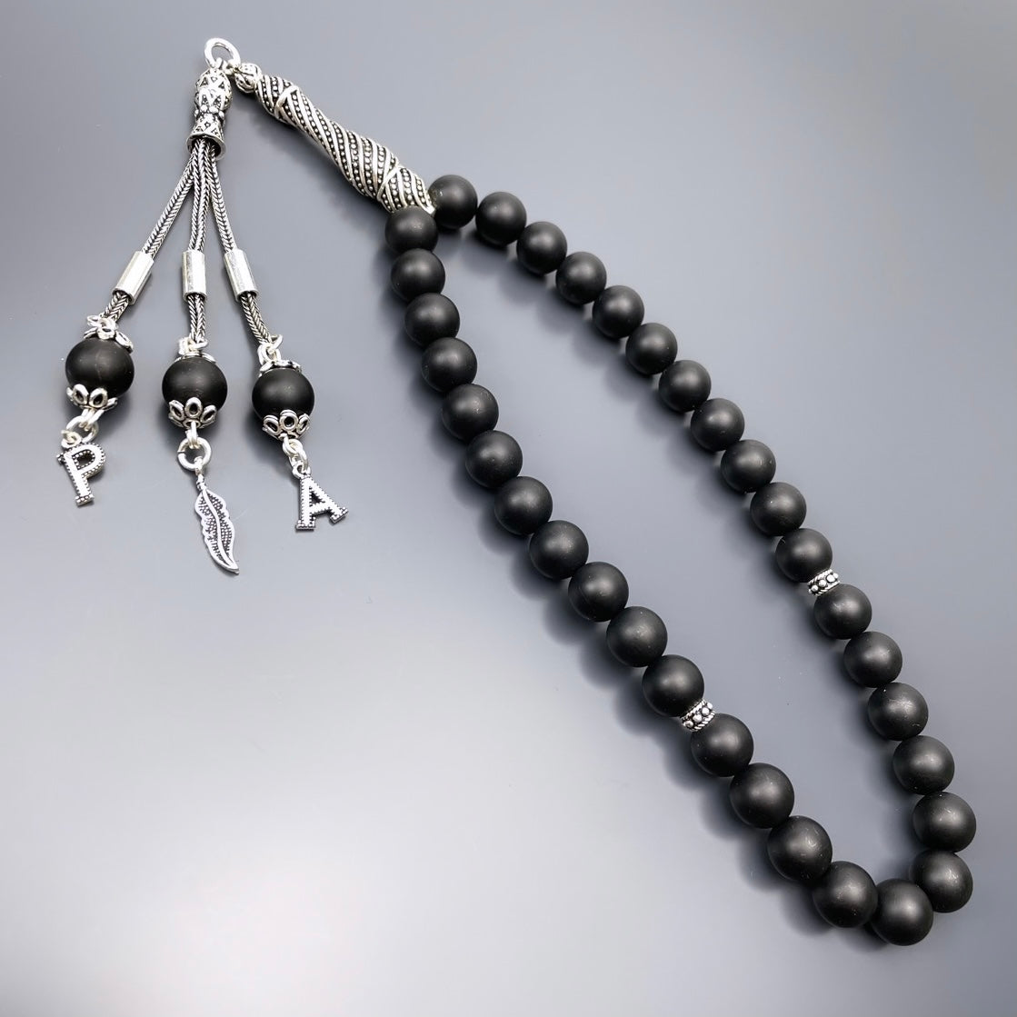 Onyx Dogaltas Tesbih 925 Silver