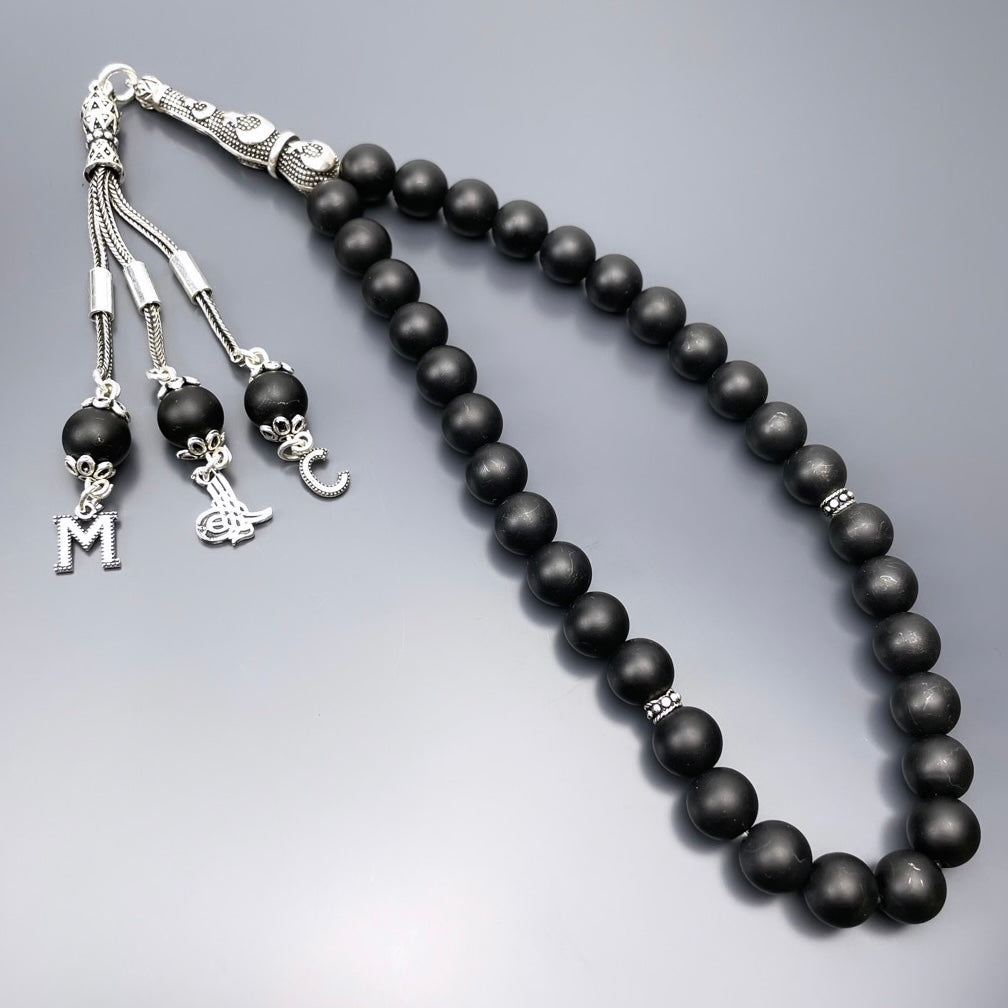 Onyx Dogaltas Tesbih 925 Silver