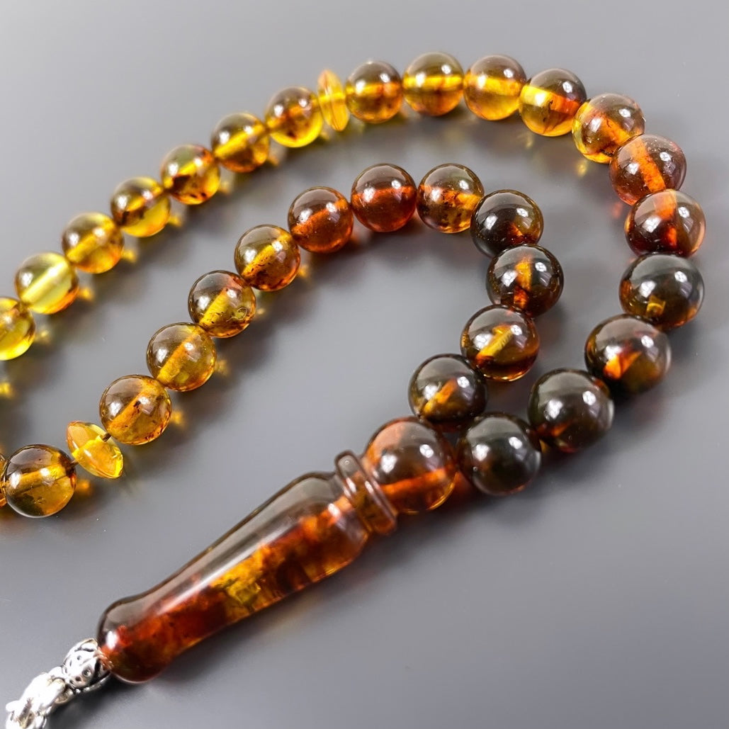 Bilek Kücük Boy Hakiki Kehribar Tesbih Harfli