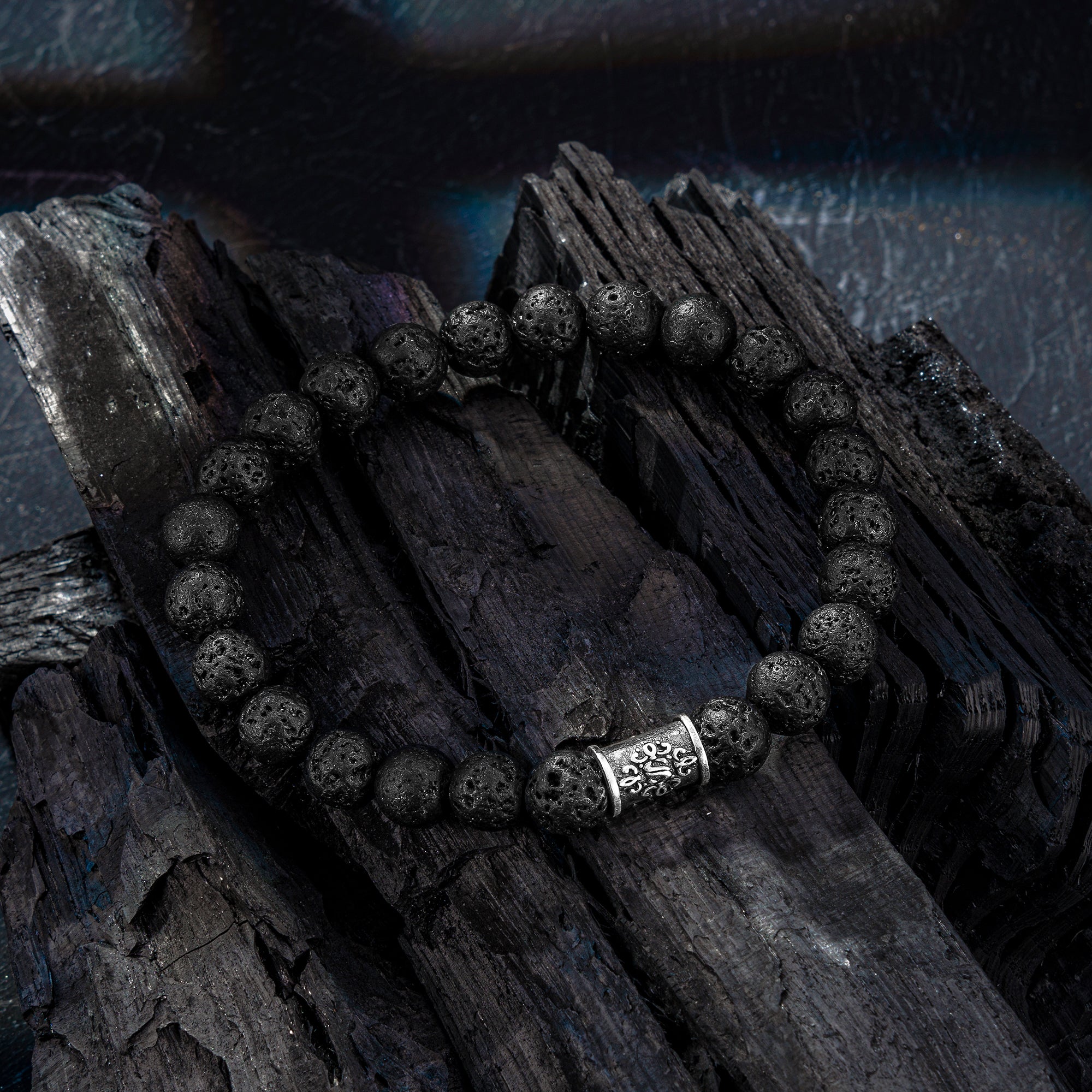 Lava Perlenarmband Onyx No.18