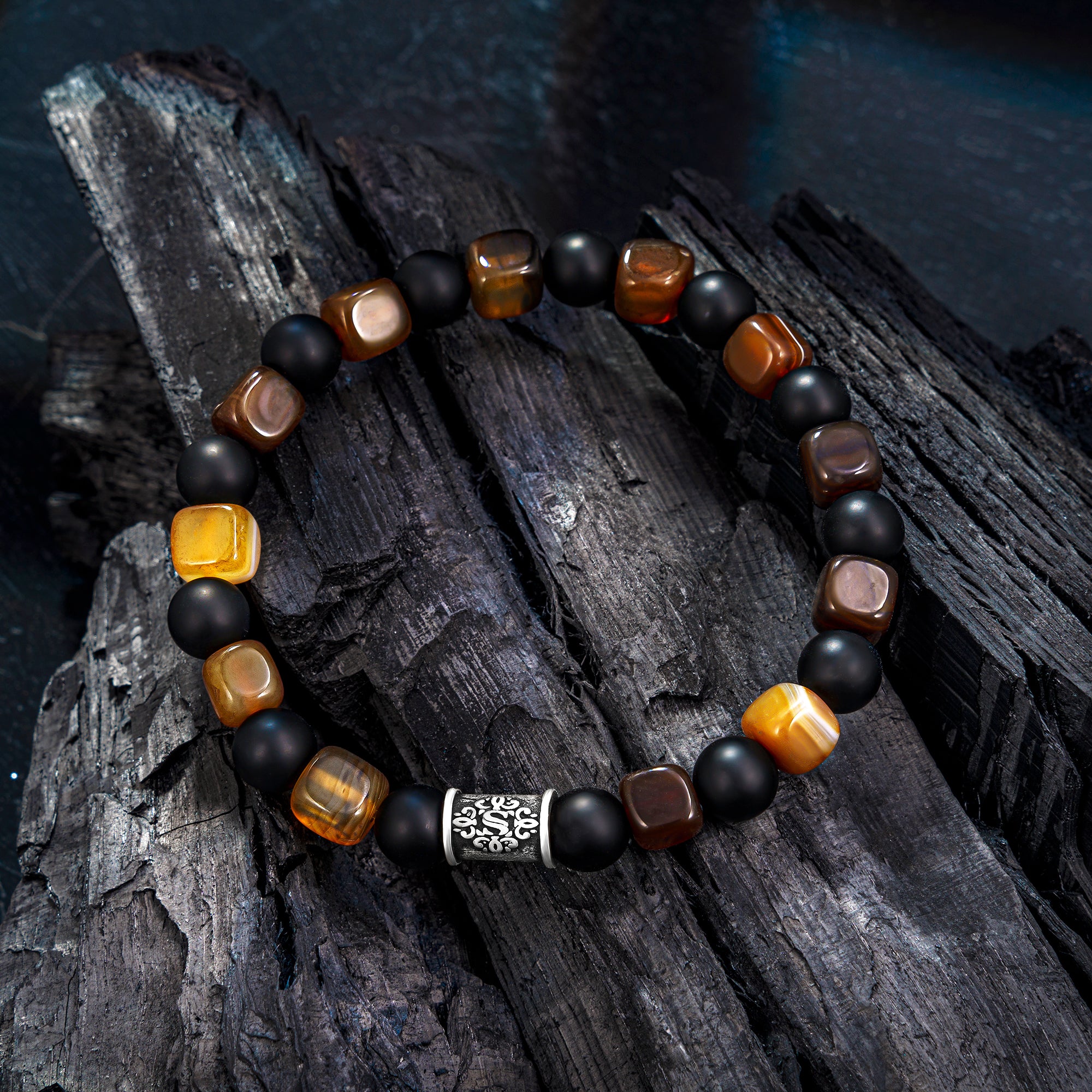 Perlenarmband Onyx Achat No.4