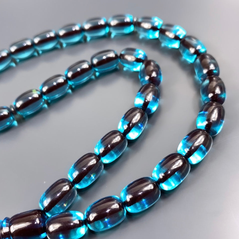 Mavi Renk SIKMA Kehribar Tesbih / Gebetskette personalisiert mit Logo