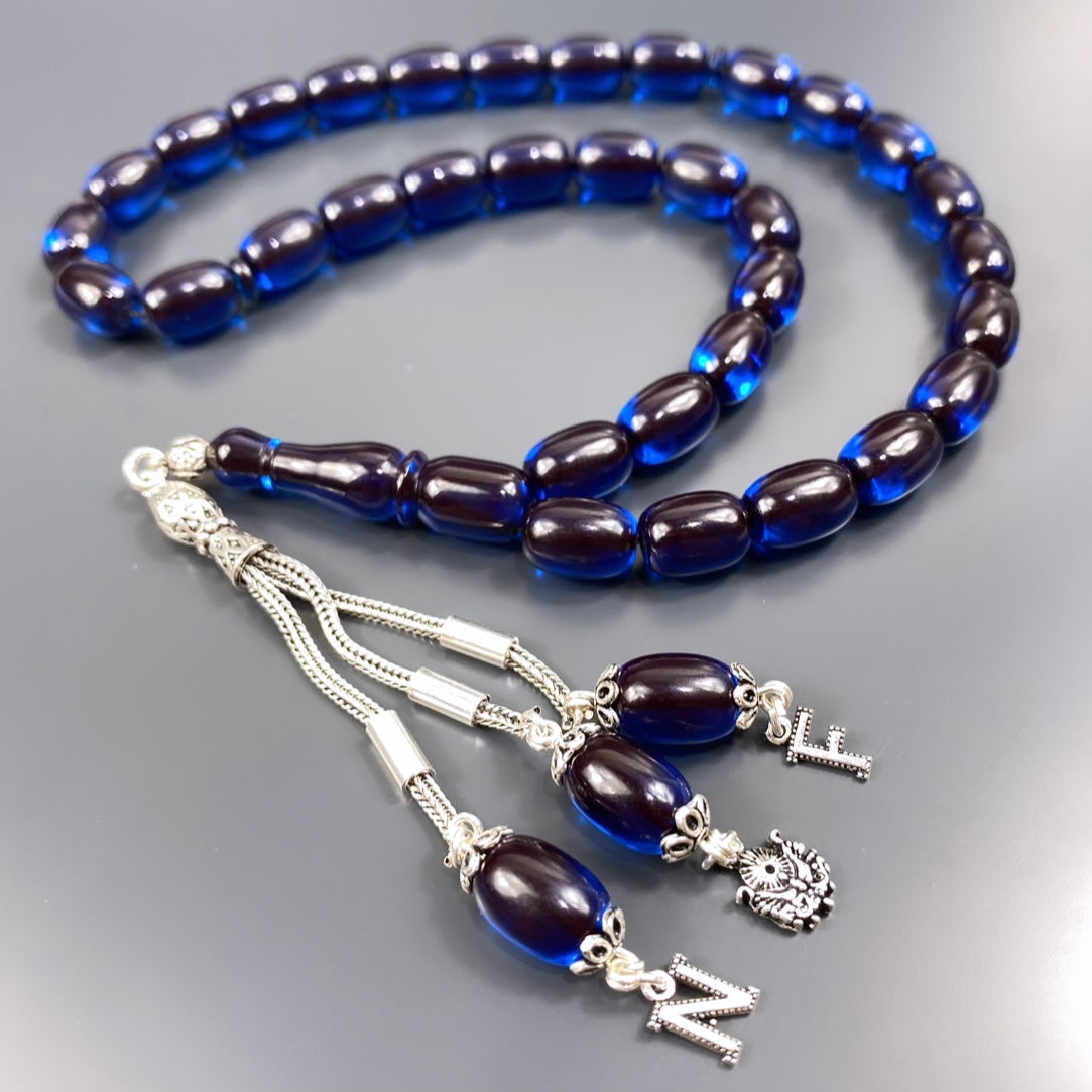 Parlament Renk SIKMA Kehribar Tesbih / Gebetskette personalisiert mit Logo