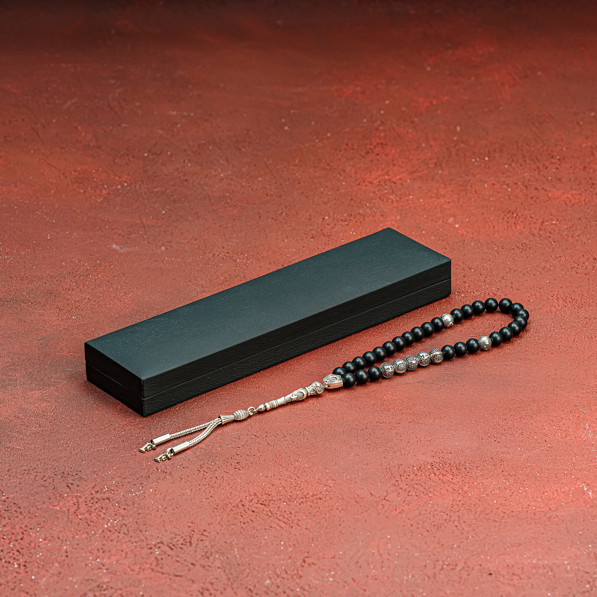 Tesbih kisiye özel, personalisierte Gebetskette mit Box Namen. Oltu, Kehribar, Gümüs Tesbih, Dogaltas