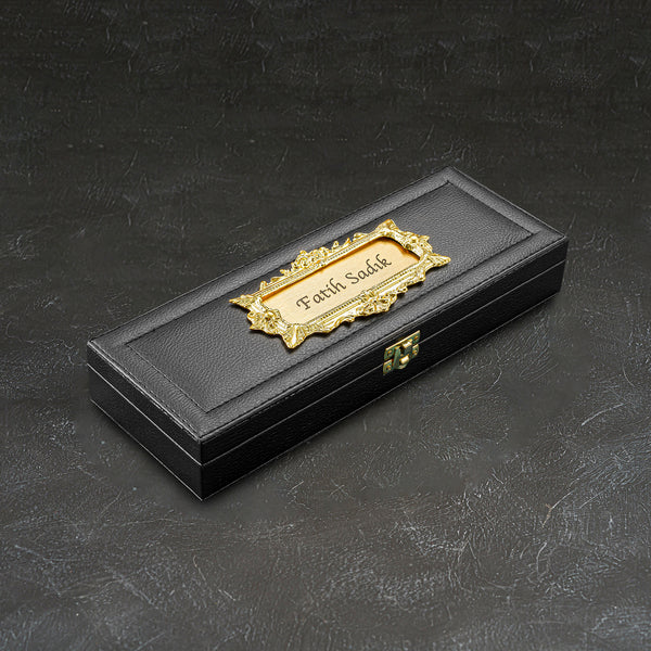 Tesbih Set Black Box mit Rahmen und Feuerzeug gebetskette geschenkset akik dua zikir allah misbah