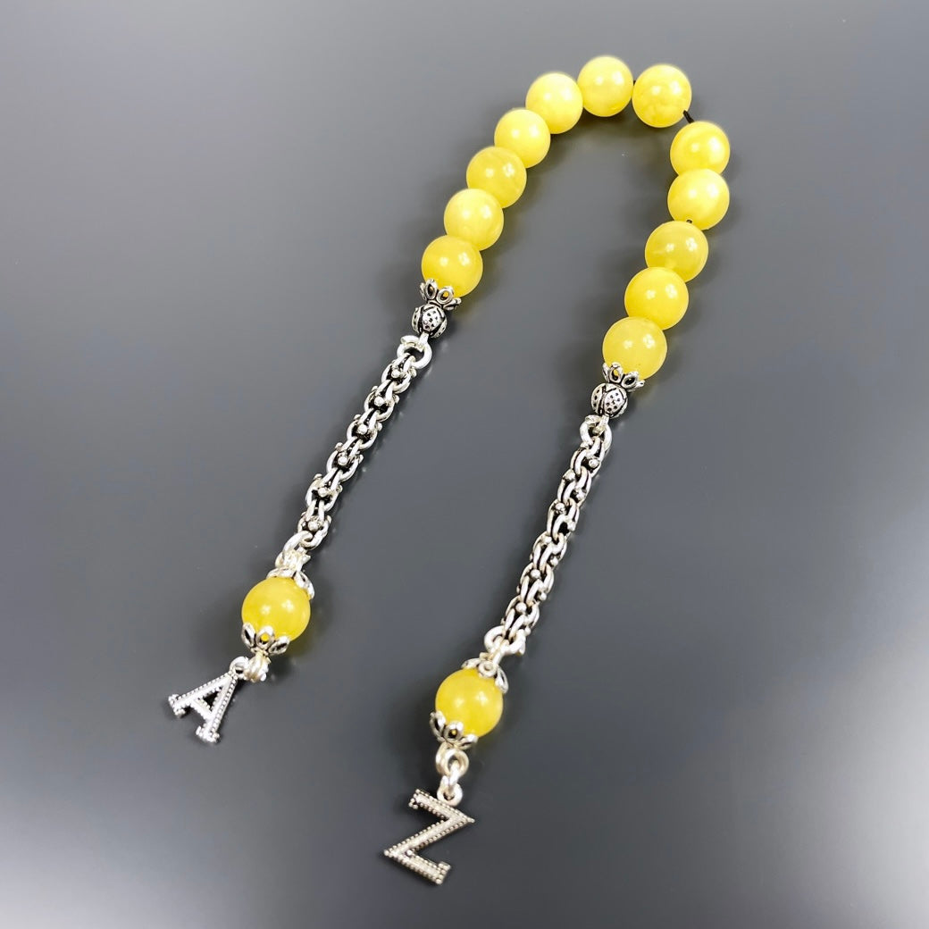 Hakiki Kehribar Zaza Tesbih 925 Silver