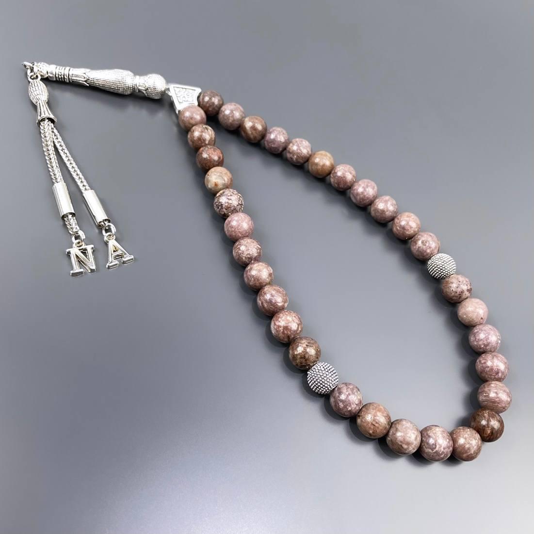 Tesbih / Gebetskette Jade Naturstein No.17