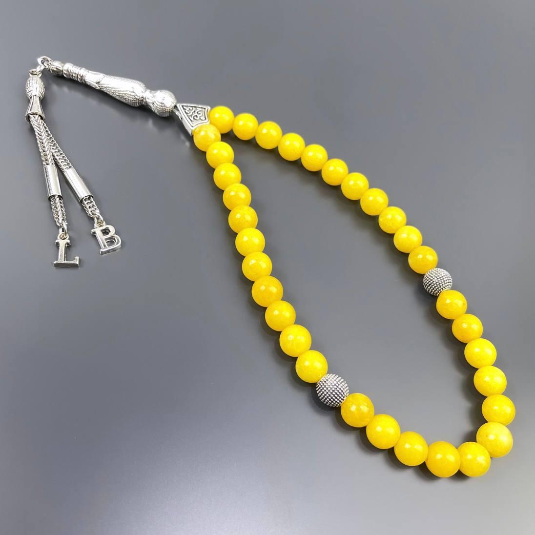 Tesbih / Gebetskette Jade Naturstein No.21