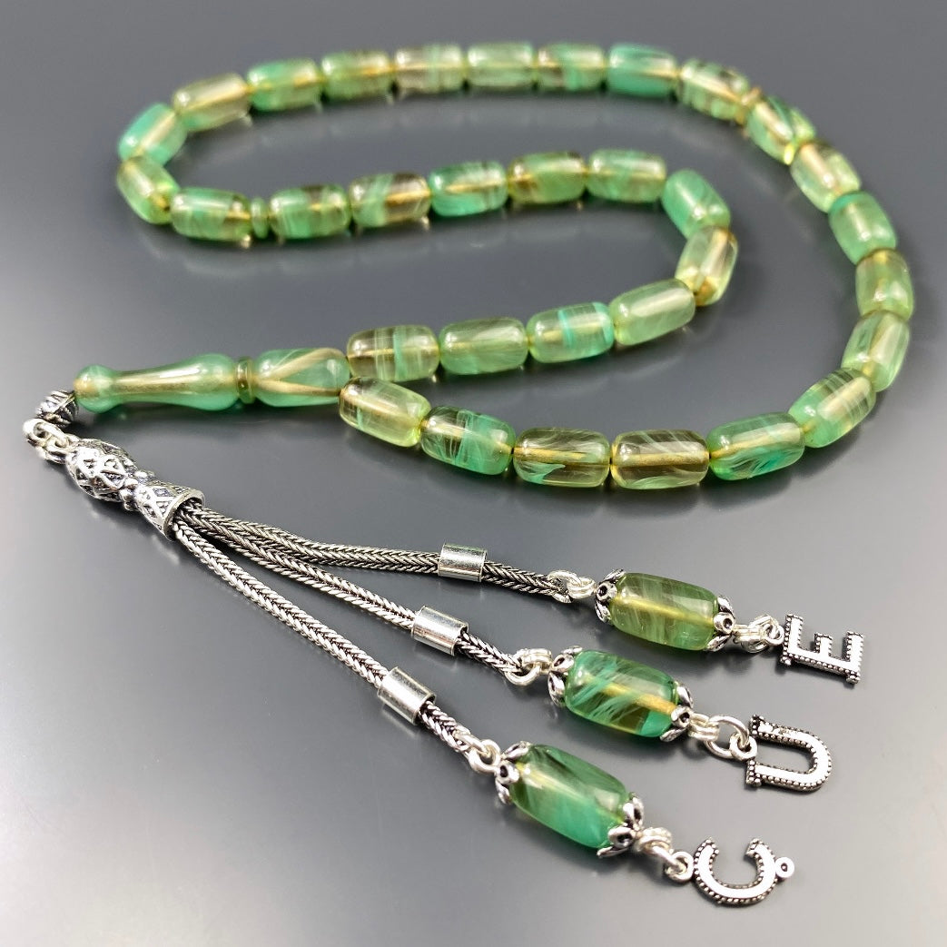 Tesbih Kehribar SIKMA Renk Süzme 3 Buchstaben 925 Silber