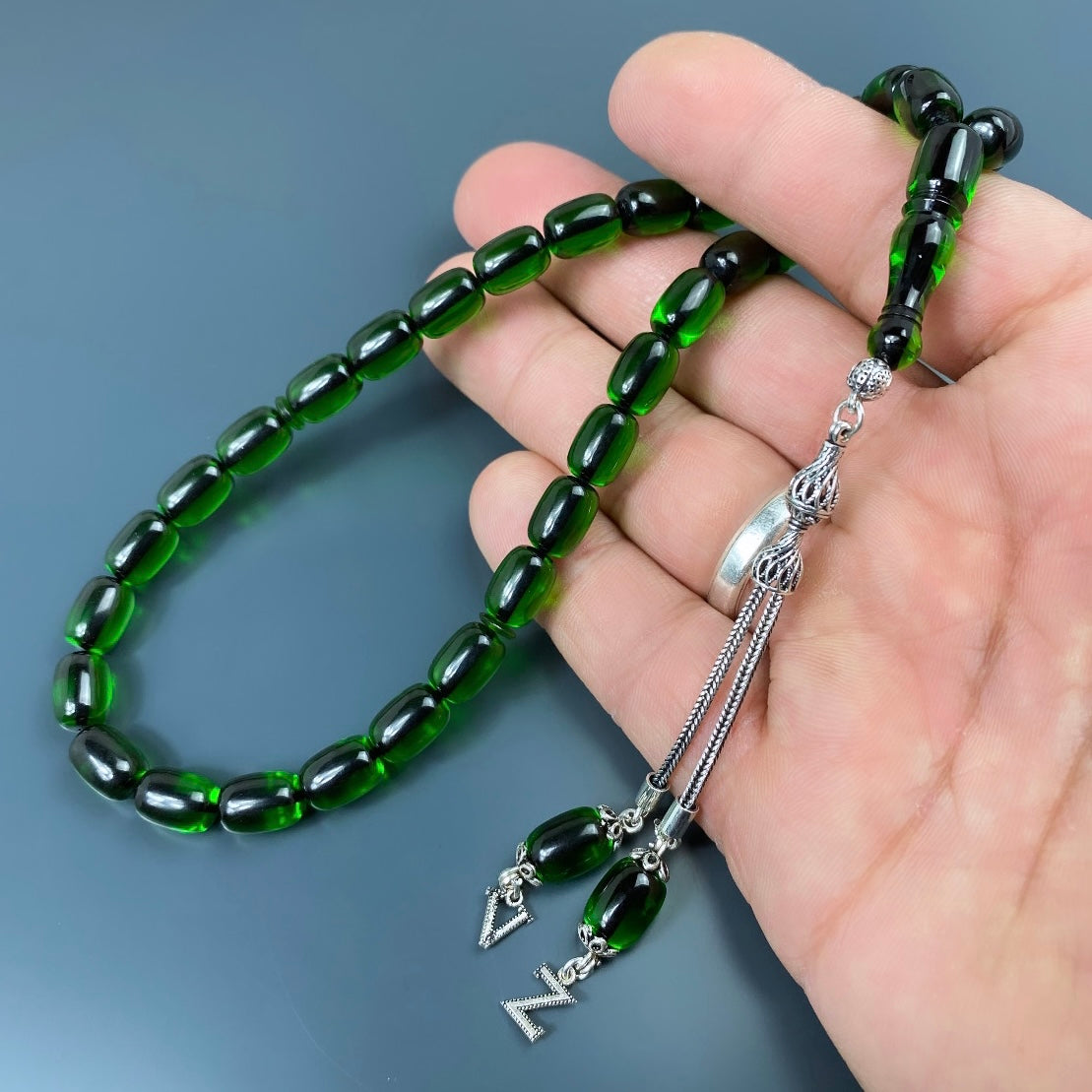 Tesbih SIKMA Kehribar 925 Silber personalisiert