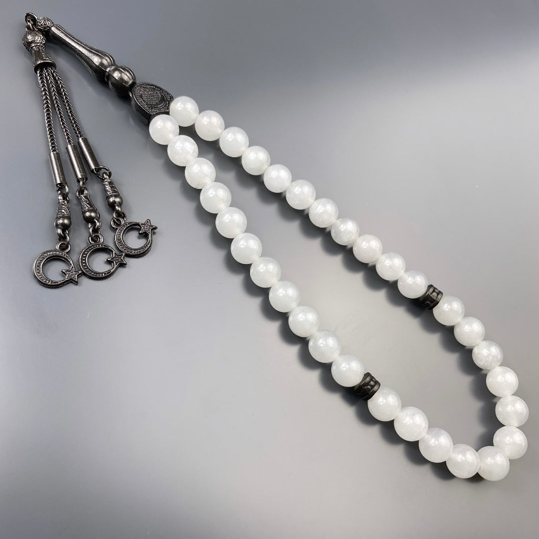 Tesbih Grau Jade Black Edition Ay Yildiz Püskül