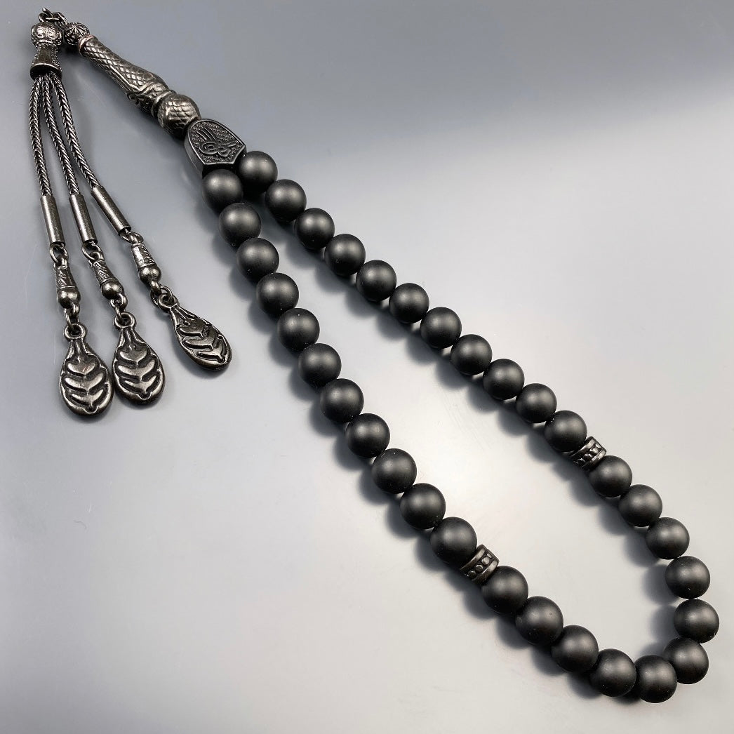 Tesbih Onyx Matt Black Edition Tugra- Basic Logo