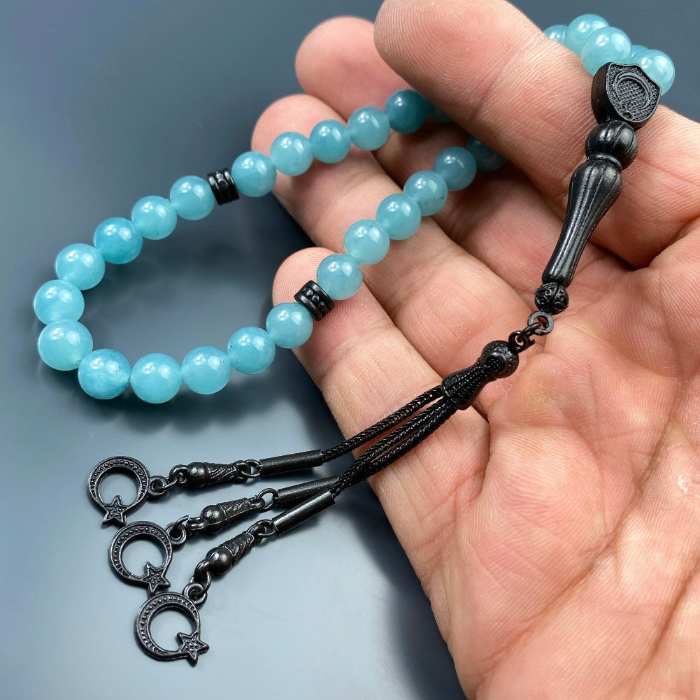 Tesbih Jade Aqua Glanz Black Edition Ay Yildiz Logo