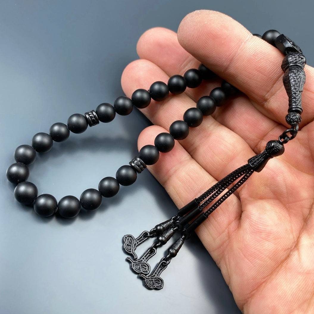 Tesbih Onyx Matt Black Edition Tugra Logo