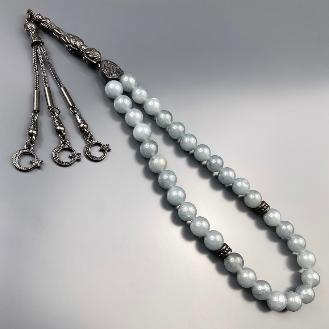 Tesbih Jade Grey Glanz Black Edition Ay Yildiz Logo