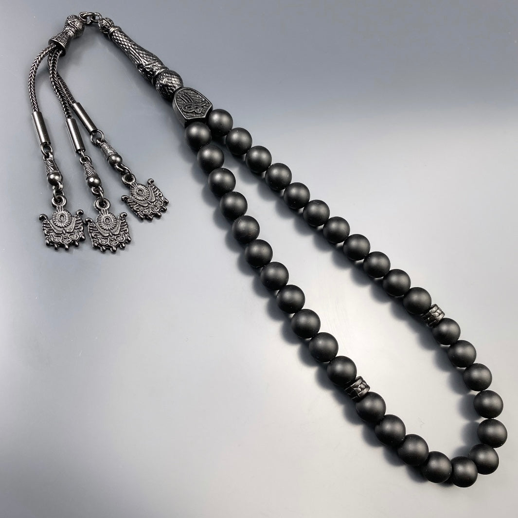Tesbih Onyx Matt Black Edition Tugra Payitaht Logo