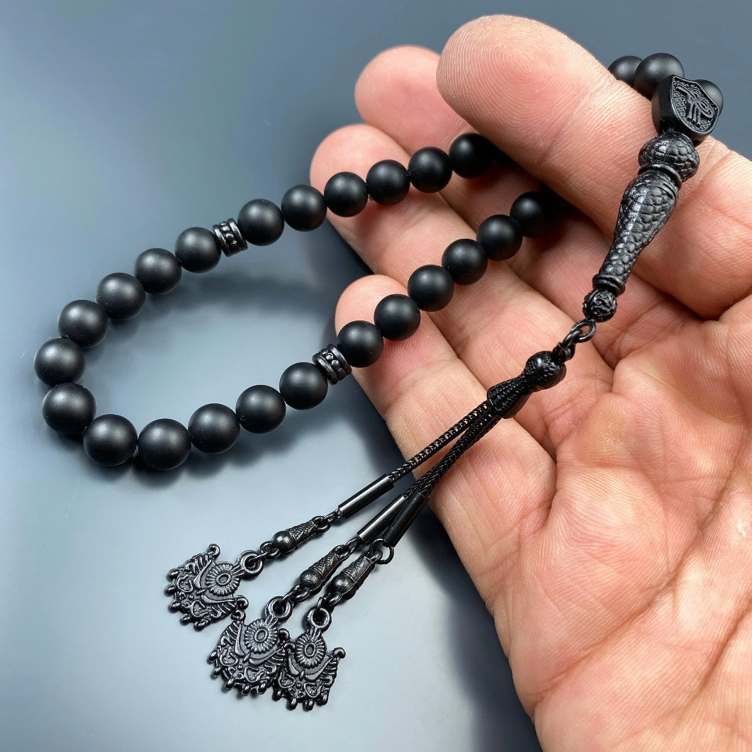 Tesbih Onyx Matt Black Edition Tugra Payitaht Logo