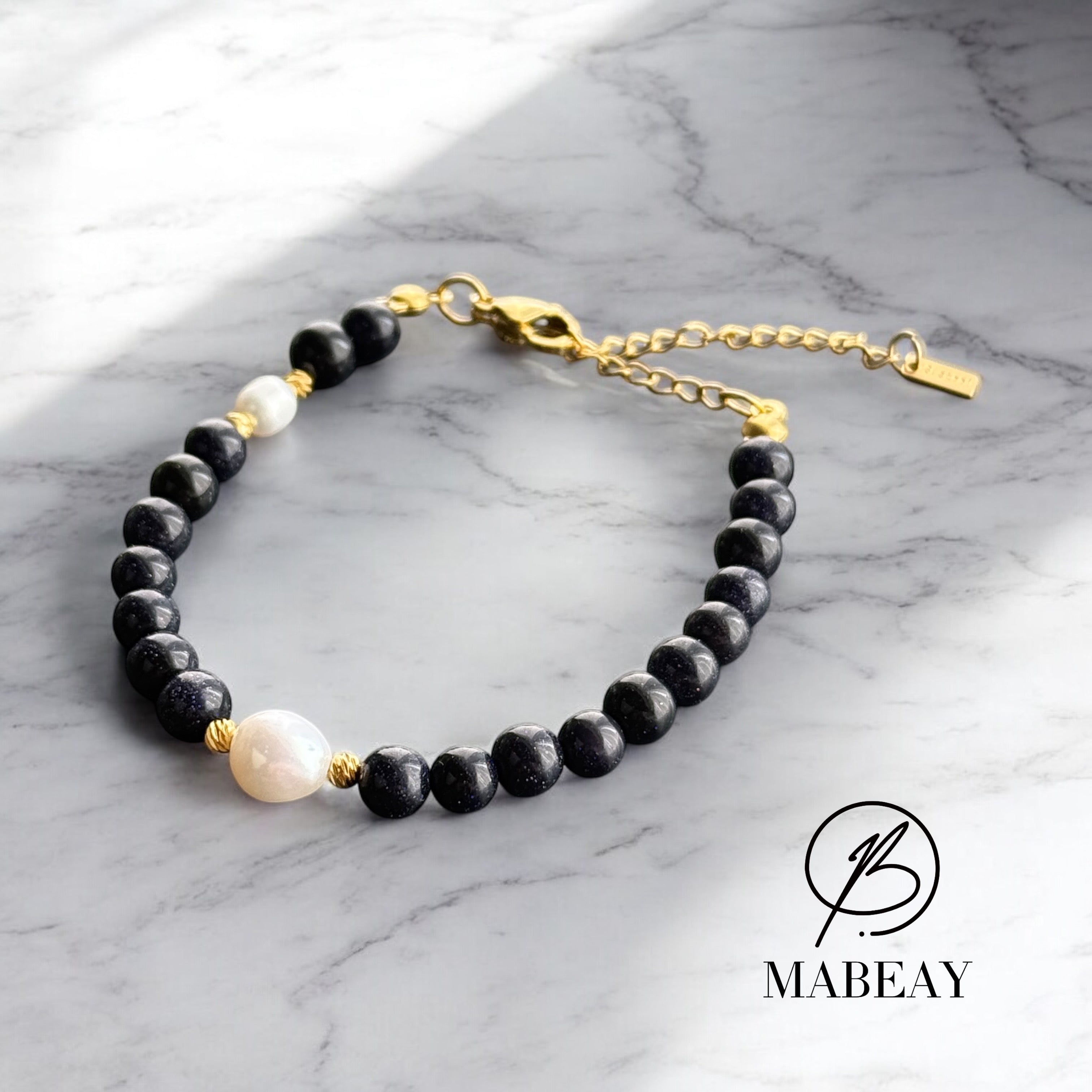 Yildiz Tasi / Inci mit Edelstahl Kette Damenschmuck