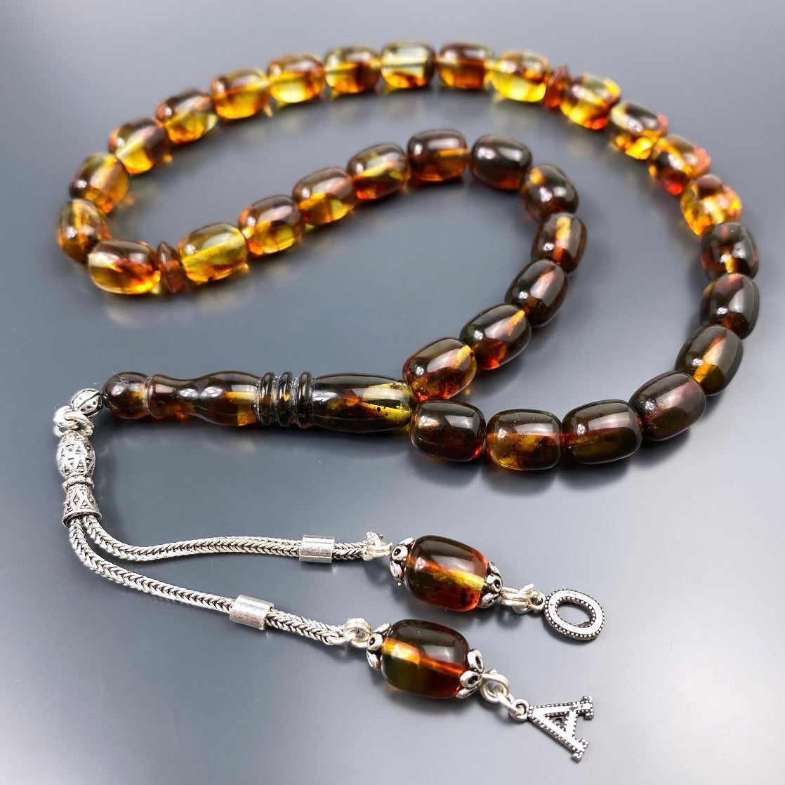 Kehribar Tesbih Gebetskette Perlenkette Männerschmuck Tesbih mit Namen personalisiert namaz tesbih