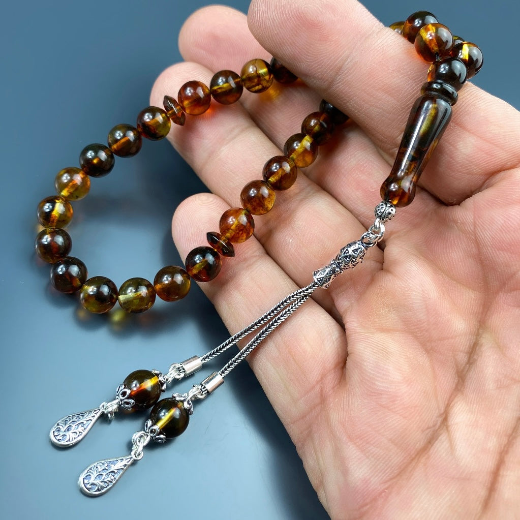 Kehribar Tesbih Basic Logo 925 Silber