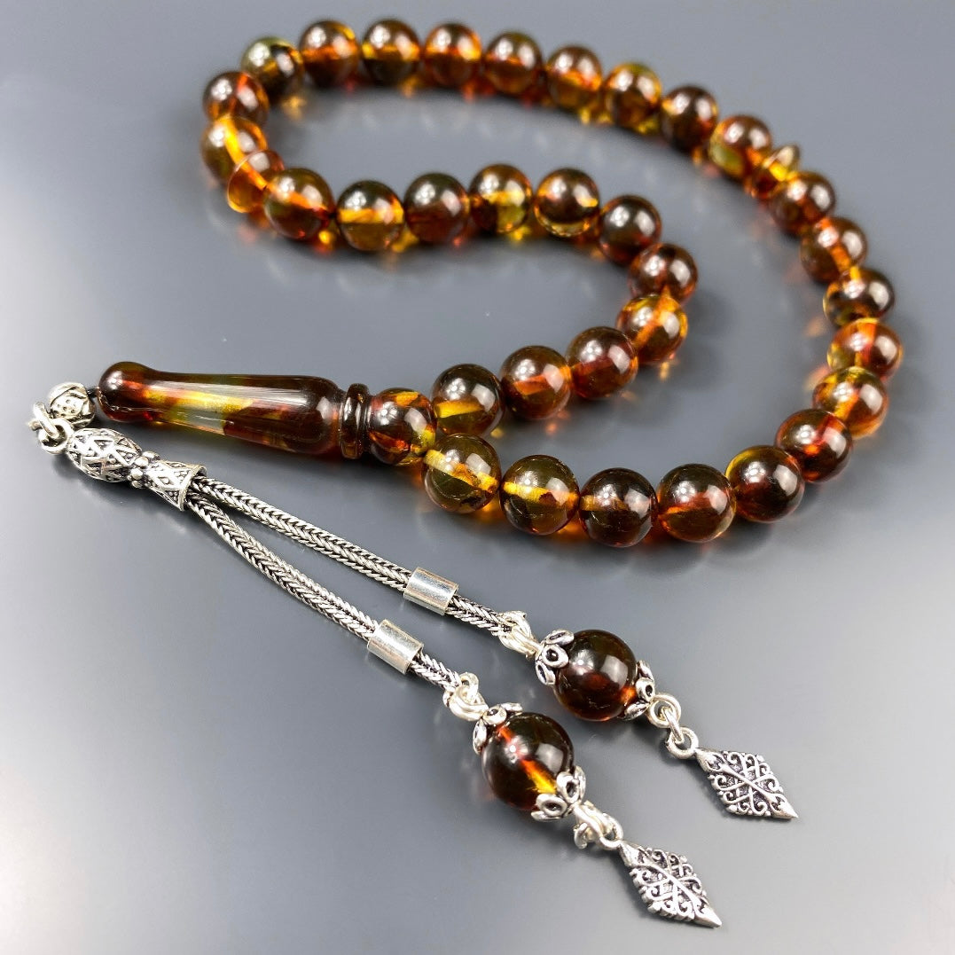 Kehribar Tesbih Basic Logo 925 Silber