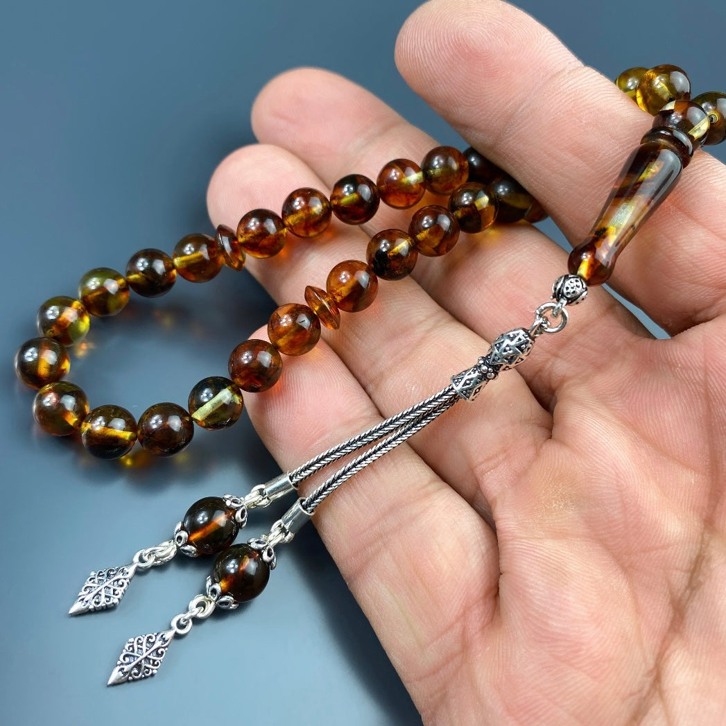 Kehribar Tesbih Basic Logo 925 Silber