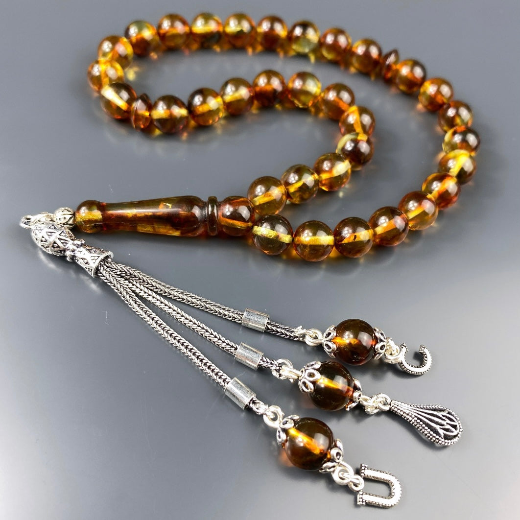 Kehribar Tesbih 2 Buchstaben Basic Logo 925 Silber