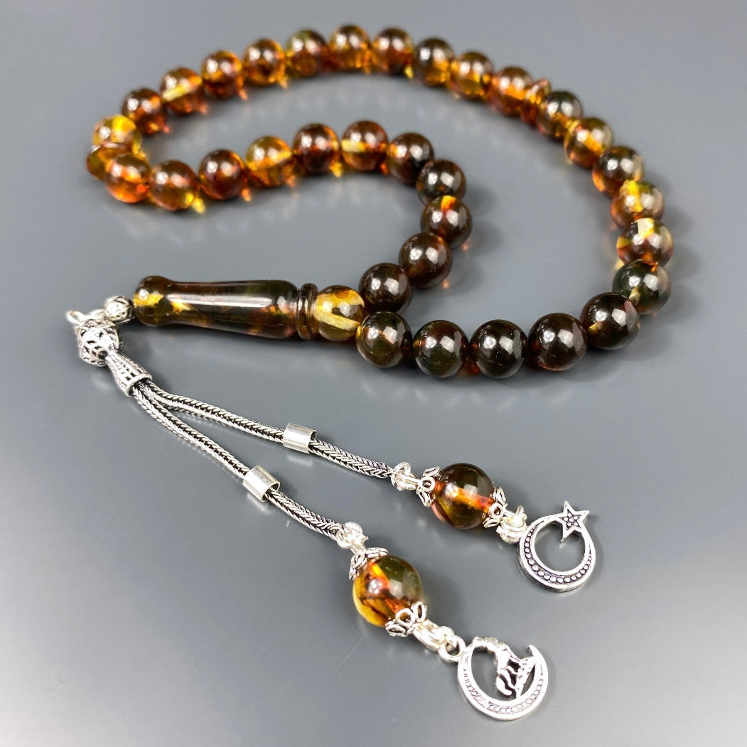 Kehribar Tesbih 925 Silber - Kurt Ay Yildiz Logo