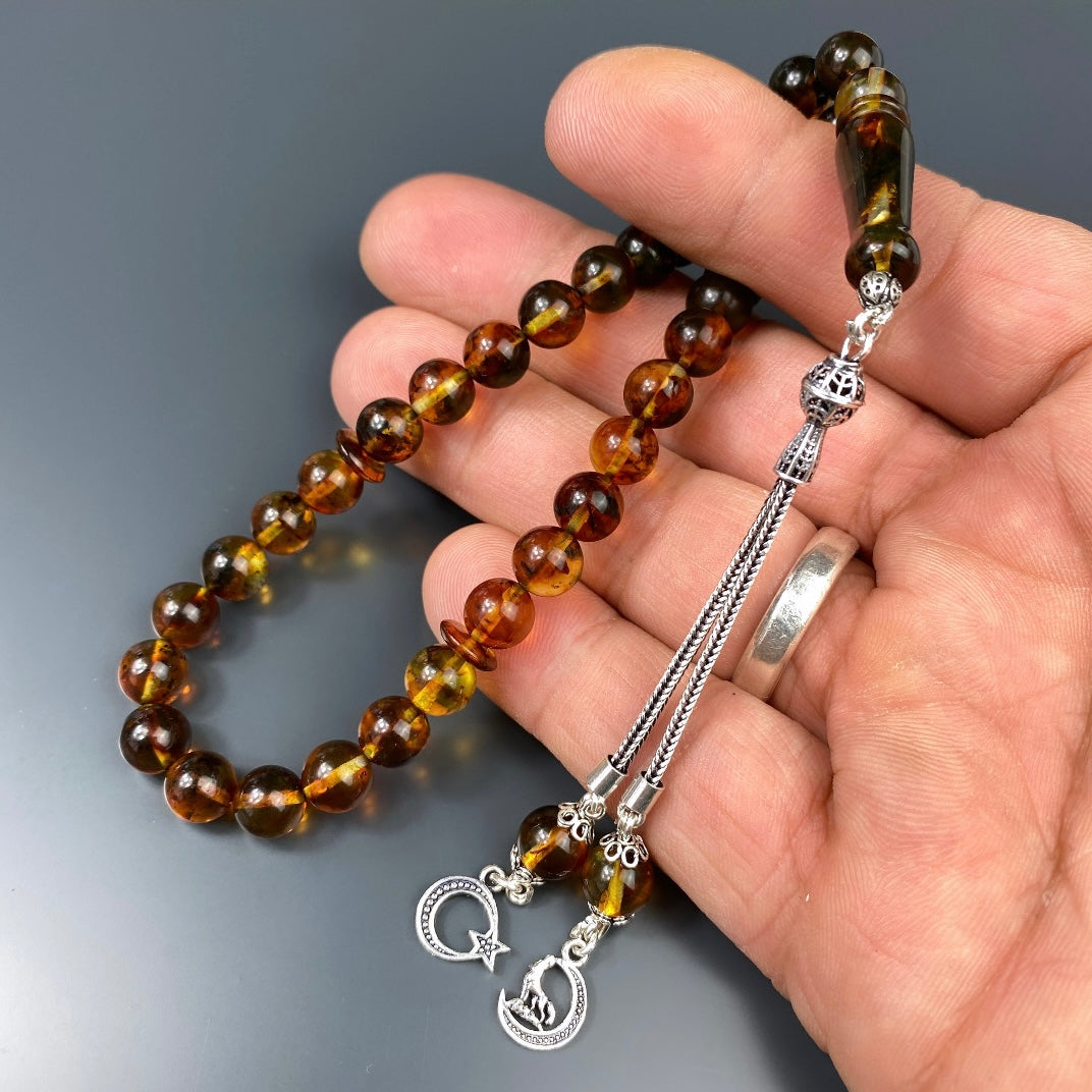 Kehribar Tesbih 925 Silber - Kurt Ay Yildiz Logo