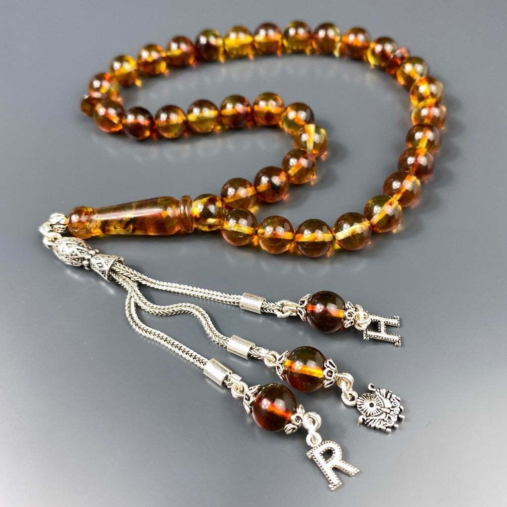 Kehribar Tesbih 925 Silber - Harf ve Logo