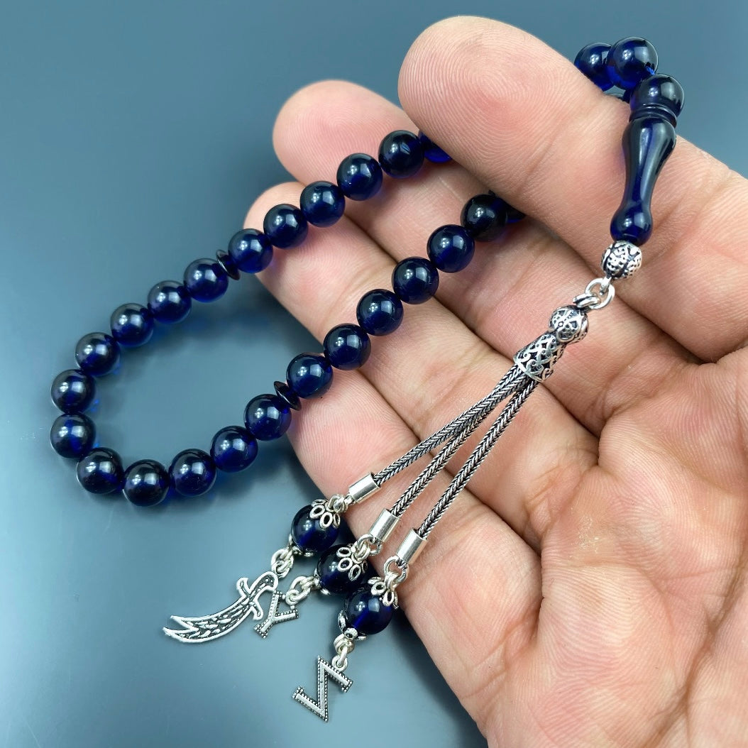 Kehribar Tesbih Gebetskette Perlenkette Männerschmuck Tesbih mit Namen personalisiert namaz tesbih