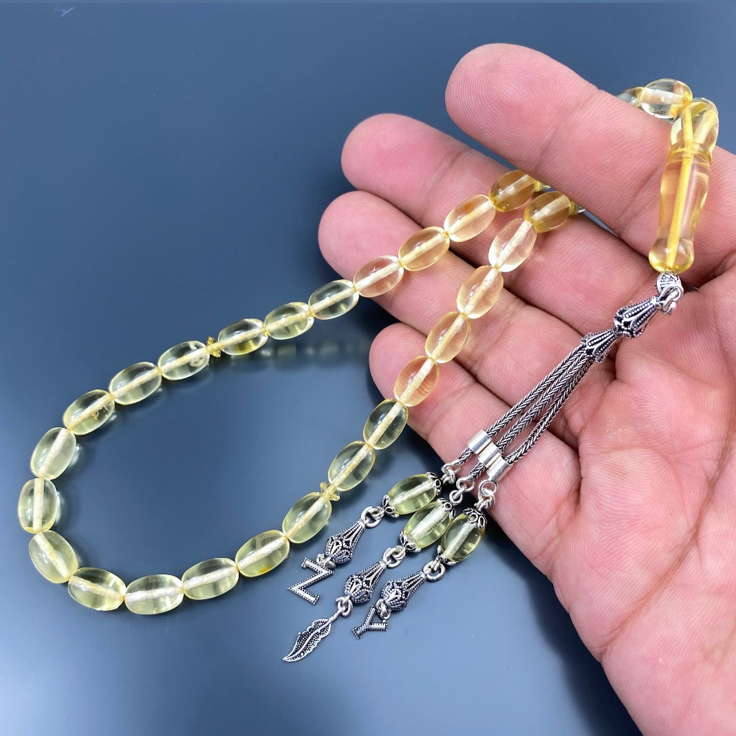 Kehribar Tesbih Gebetskette Perlenkette Männerschmuck Tesbih mit Namen personalisiert namaz tesbih