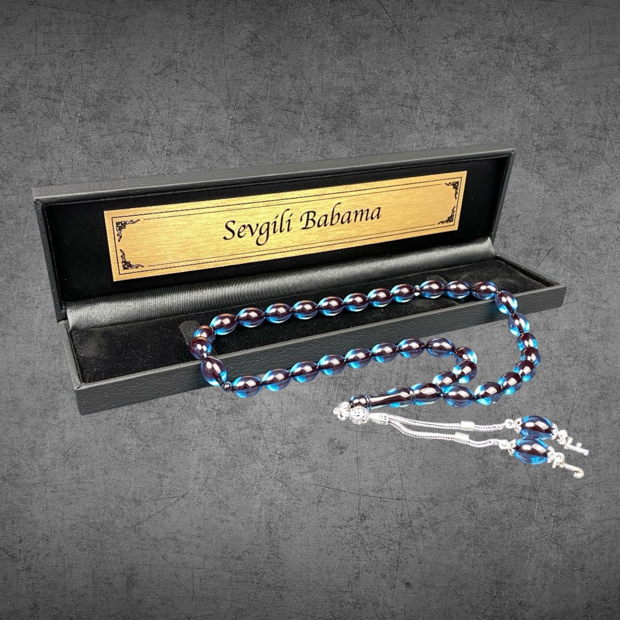 Mavi Tesbih SIKMA KEHRIBAR Beyzi mit Box - 925 Silber