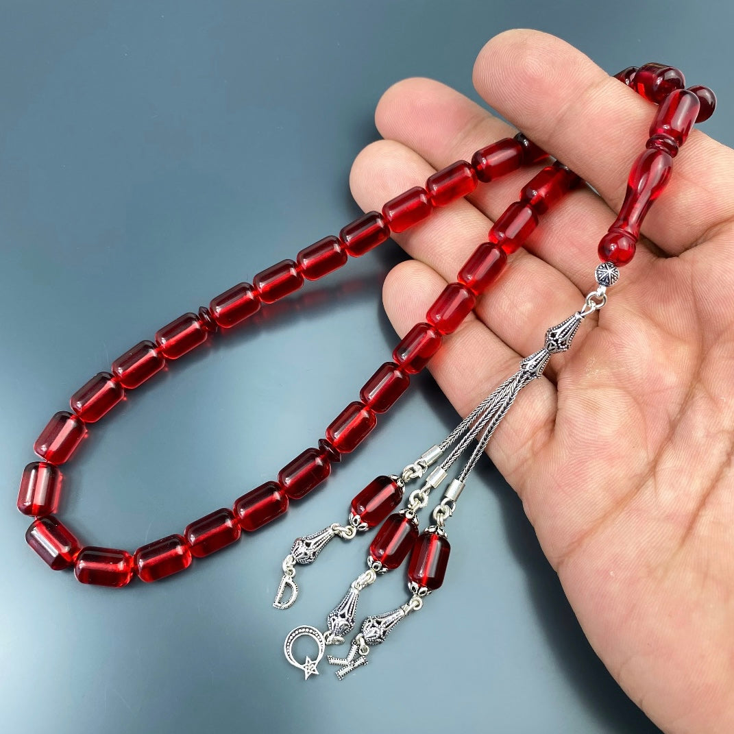 Kehribar Tesbih Gebetskette Perlenkette Männerschmuck Tesbih mit Namen personalisiert namaz tesbih