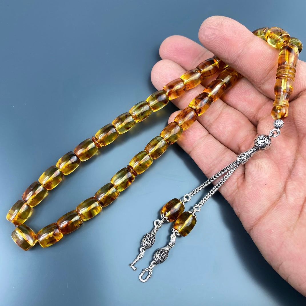 Kehribar Tesbih Gebetskette Perlenkette Männerschmuck Tesbih mit Namen personalisiert namaz tesbih