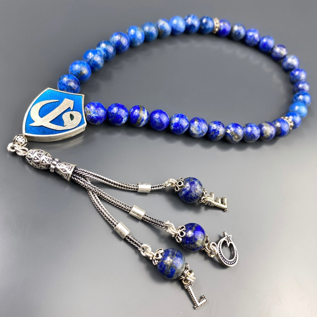 Tesbih Naturstein Lapis Vav Elif Logo Özel Tasarim personalisiert