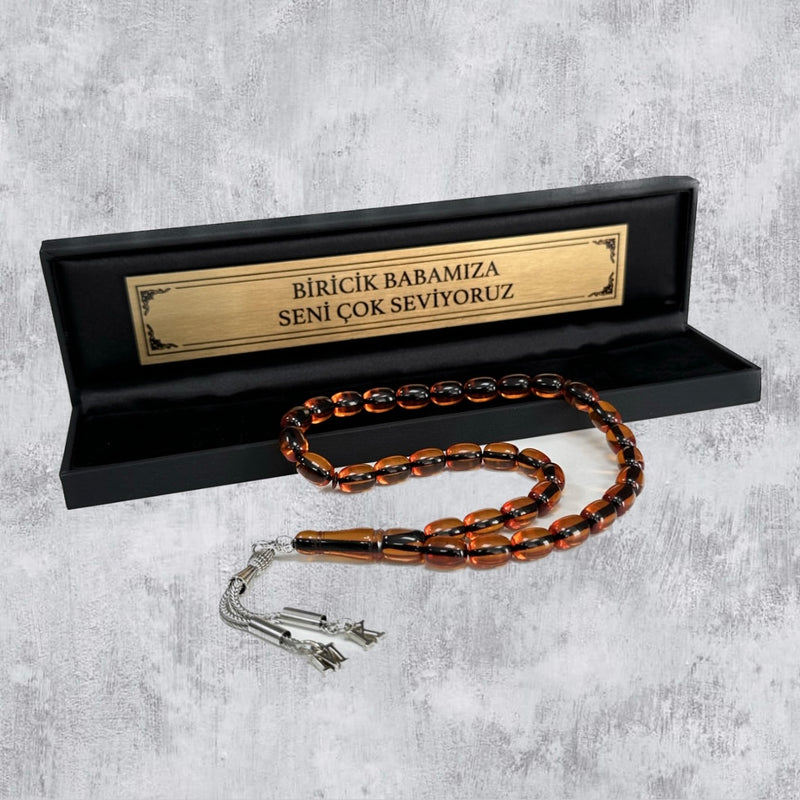 Tesbih Ates SIKMA Kehribar mit Black Box personalisiert No.10