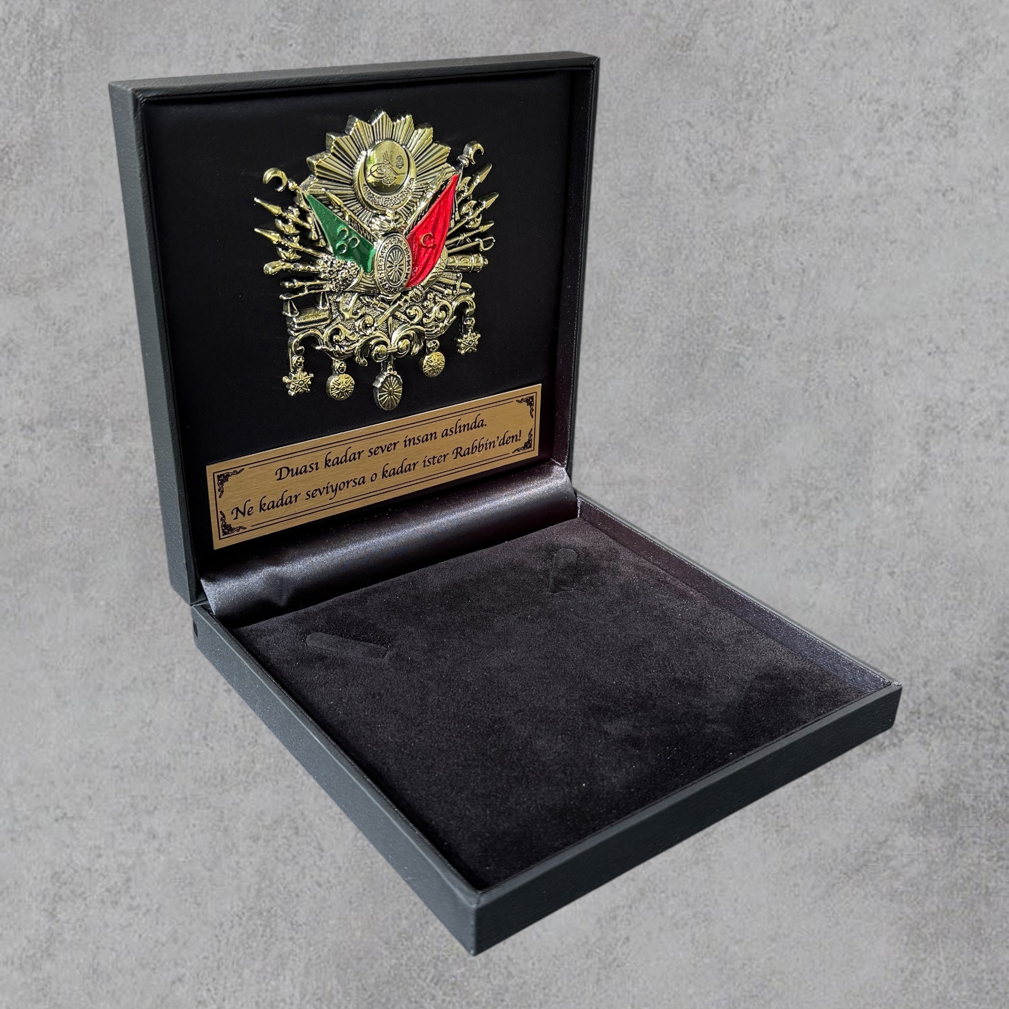 Tesbih Box Osmanli Logo 4eckig mit Wunschtext