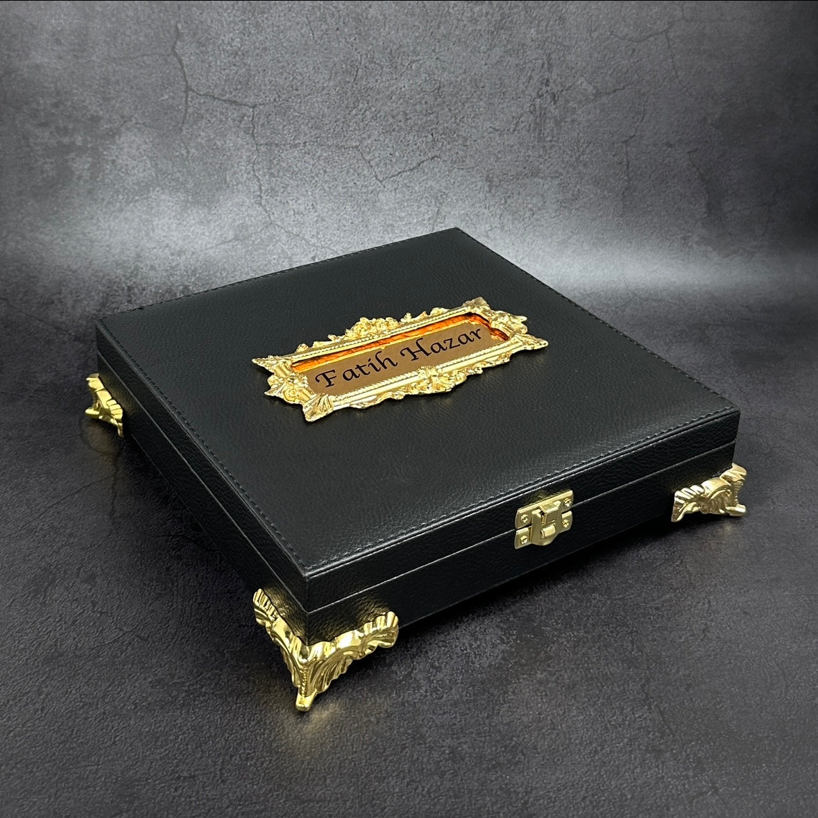 Tesbih Özel Tasarim Kutu XXL Osmanli Logo Black - Green Box Geschenkset
