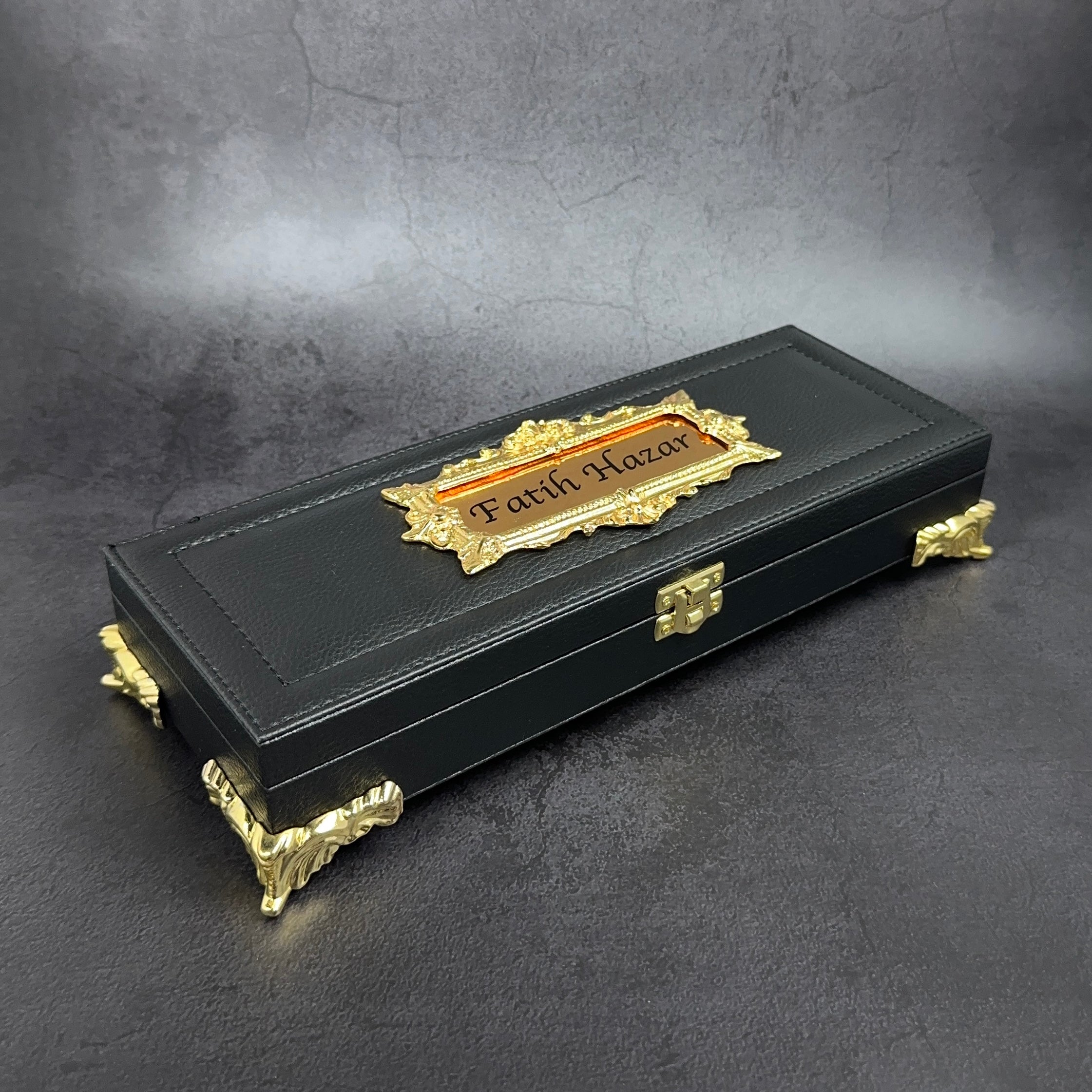 Tesbih Luxus Box BLACK / GRENN Geschenkset Osmanli – Wunschtext und Rahmen