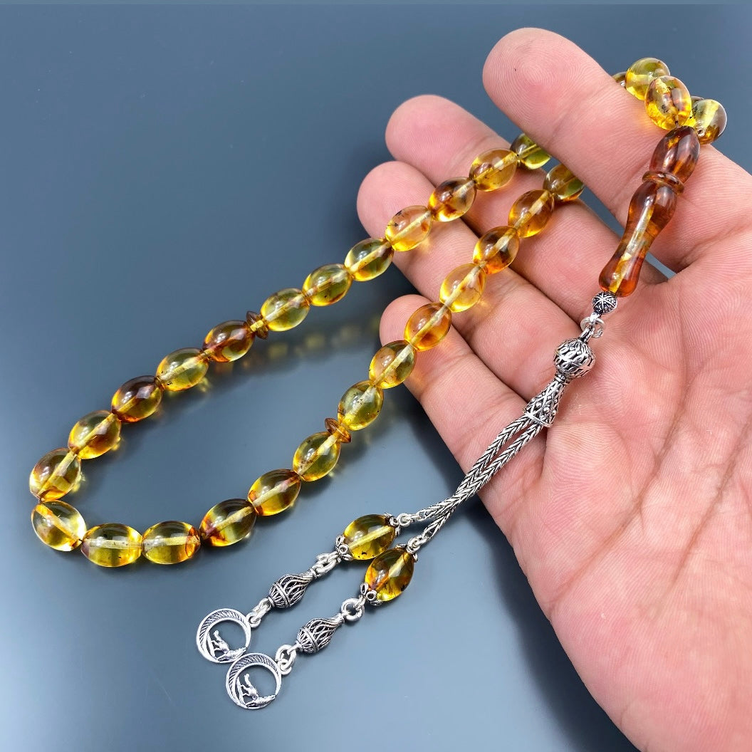 Kehribar Tesbih Gebetskette Perlenkette Männerschmuck Tesbih mit Namen personalisiert namaz tesbih