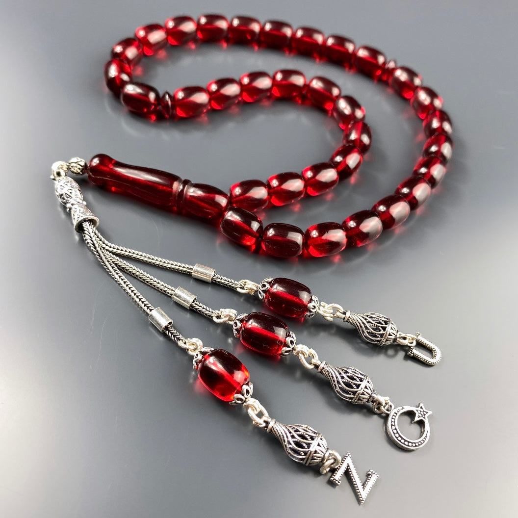 Kehribar rot geschenkbox kette