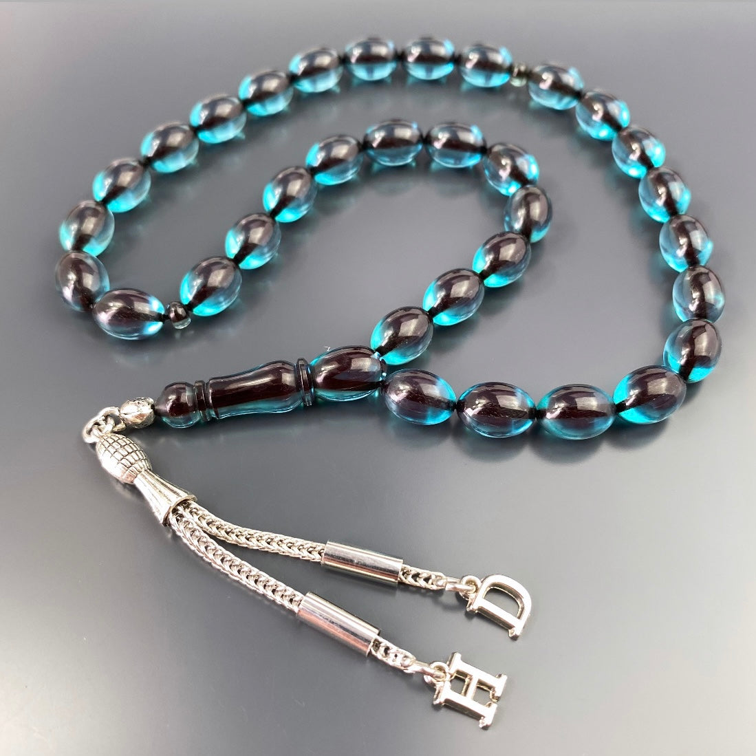 kehribar Tesbih Gebetskette Farblick islam bernstein geschenke für männer kette personalisiert mit Buchstaben für geschenk mann