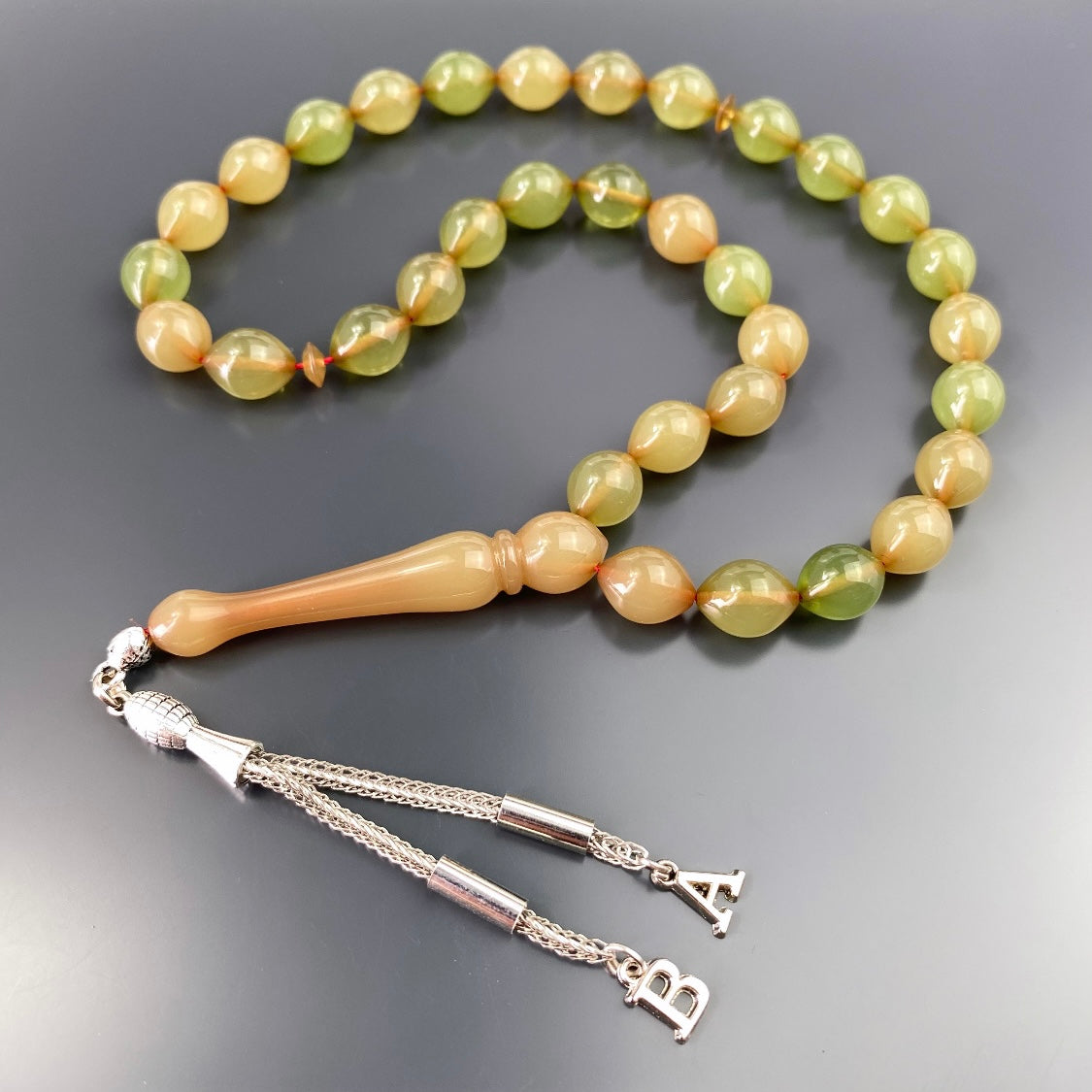 kehribar Tesbih Gebetskette Farblick islam bernstein geschenke für männer kette personalisiert mit Buchstaben für geschenk mann