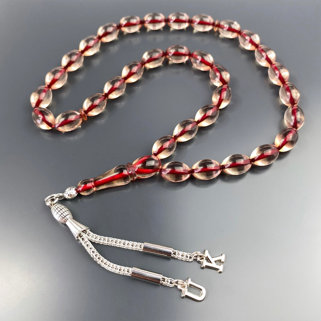 kehribar Tesbih Gebetskette Farblick islam bernstein geschenke für männer kette personalisiert mit Buchstaben für geschenk mann
