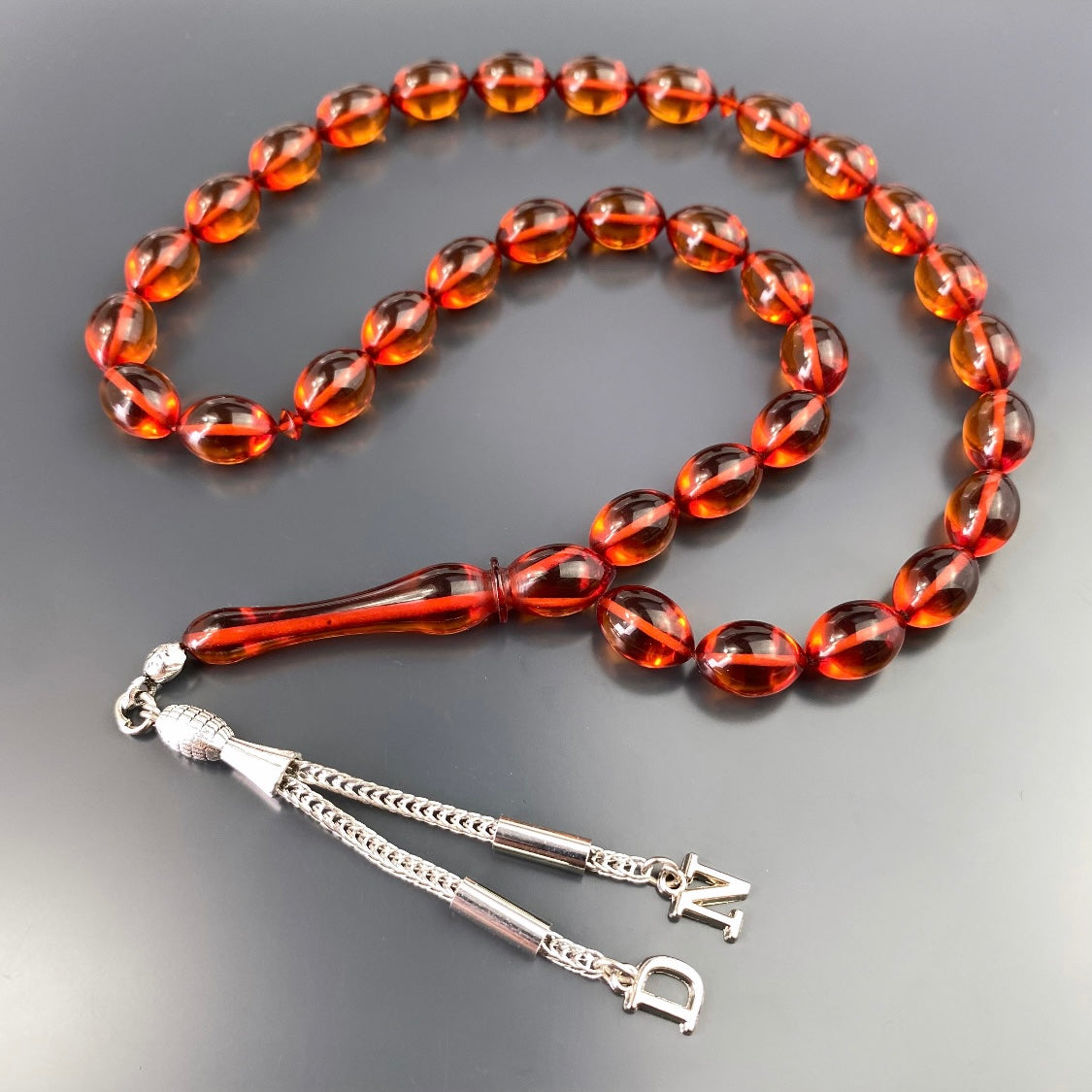 kehribar Tesbih Gebetskette Farblick islam bernstein geschenke für männer kette personalisiert mit Buchstaben für geschenk mann