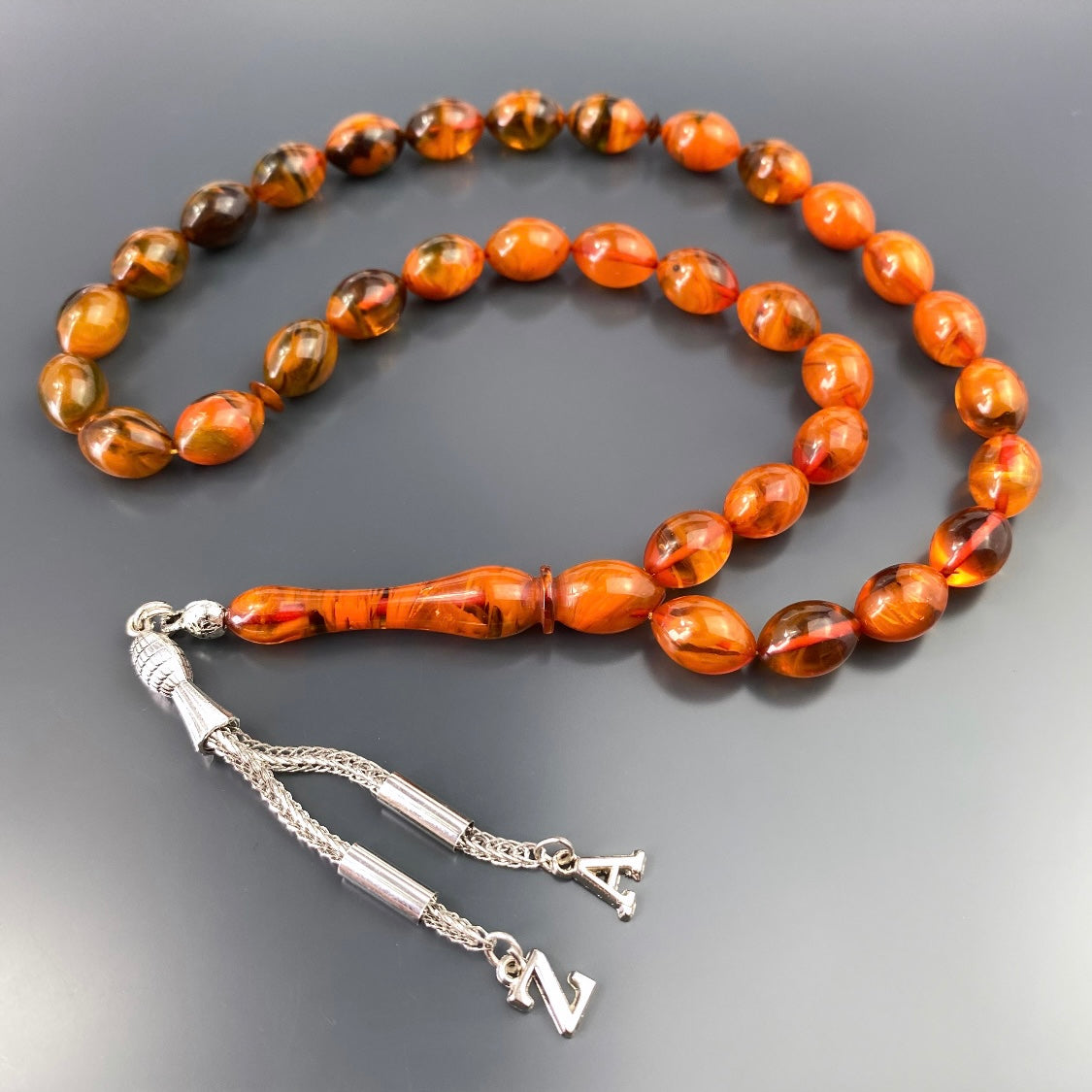 kehribar Tesbih Gebetskette Farblick islam bernstein geschenke für männer kette personalisiert mit Buchstaben für geschenk mann
