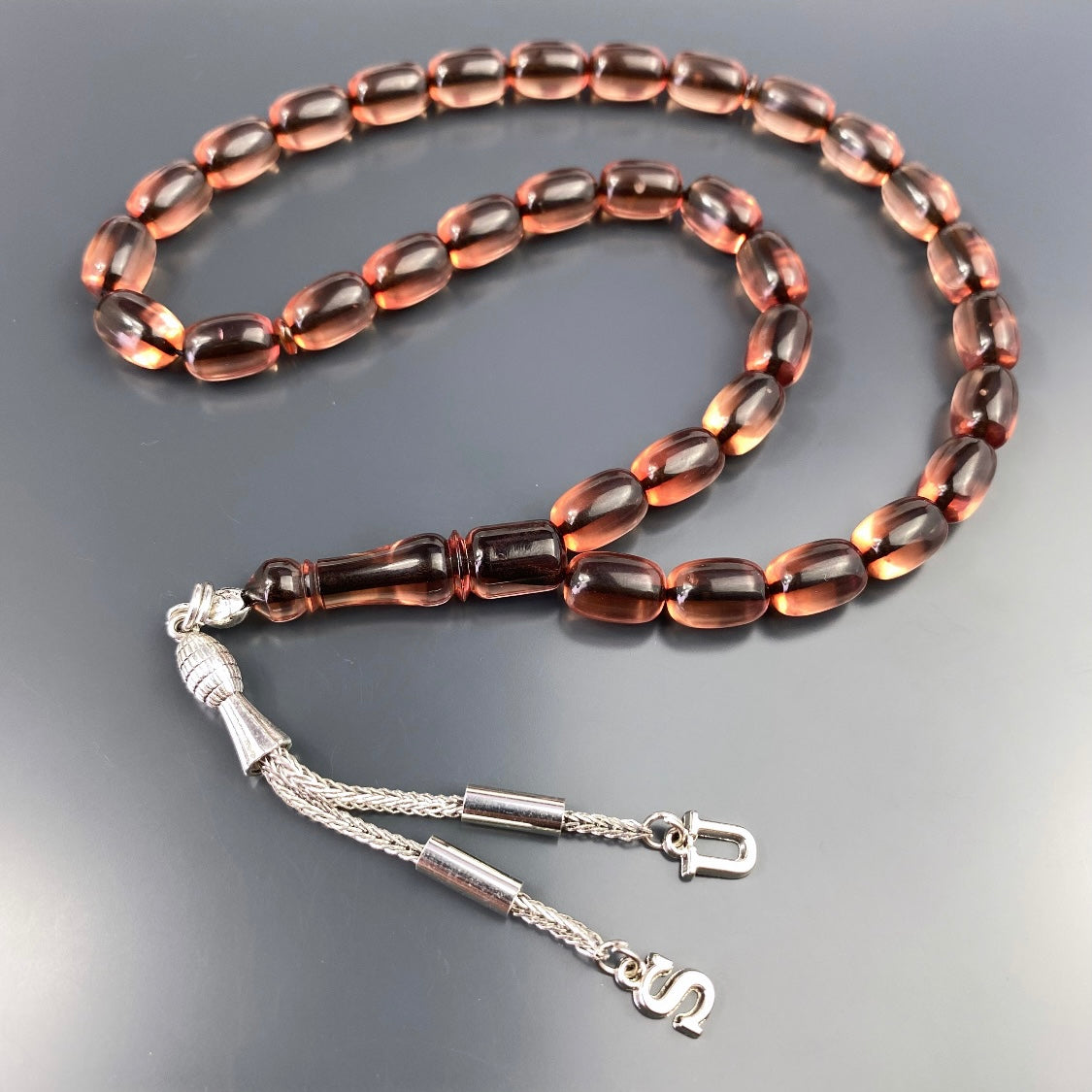 kehribar Tesbih Gebetskette Farblick islam bernstein geschenke für männer kette personalisiert mit Buchstaben für geschenk mann