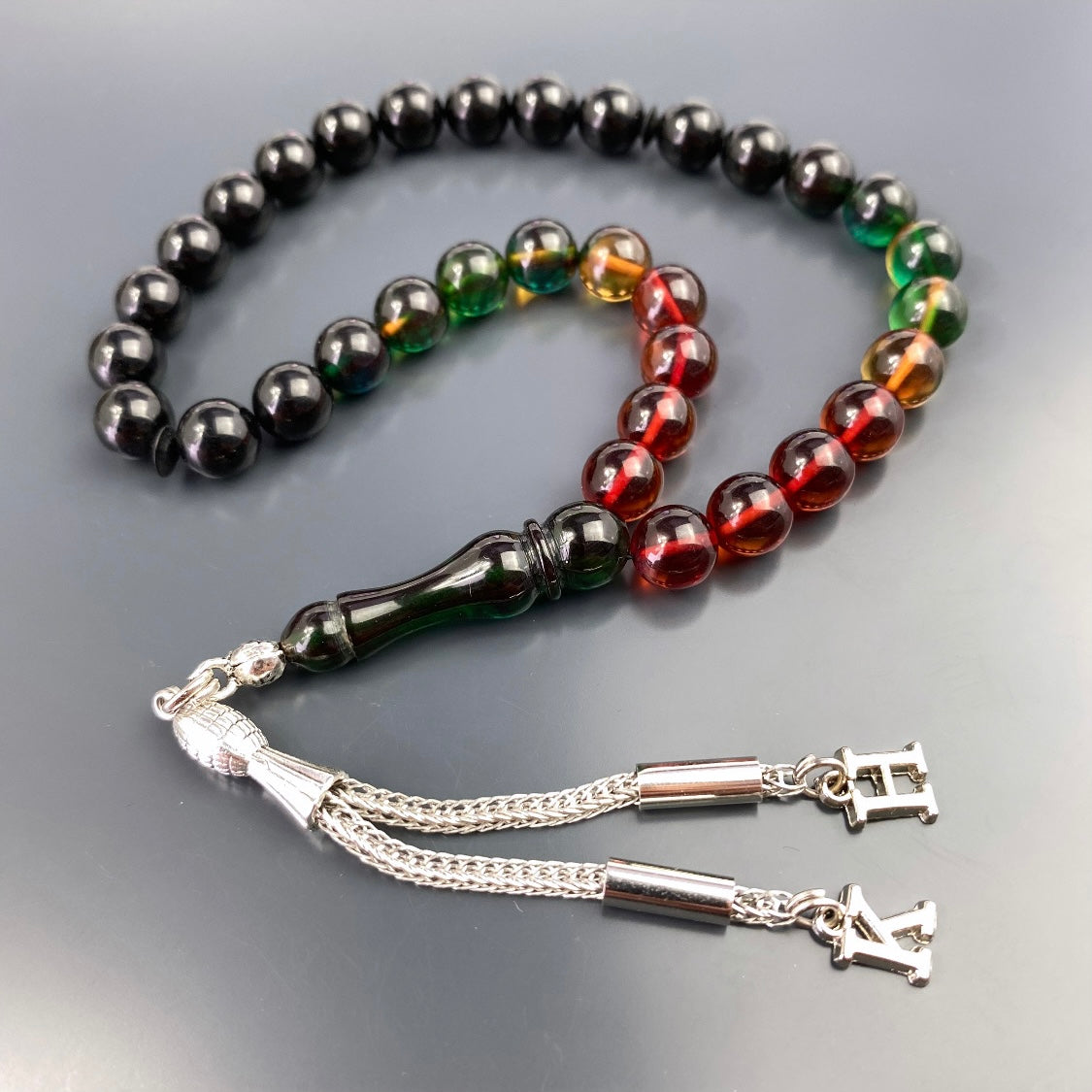 kehribar Tesbih Gebetskette Farblick islam bernstein geschenke für männer kette personalisiert mit Buchstaben für geschenk mann