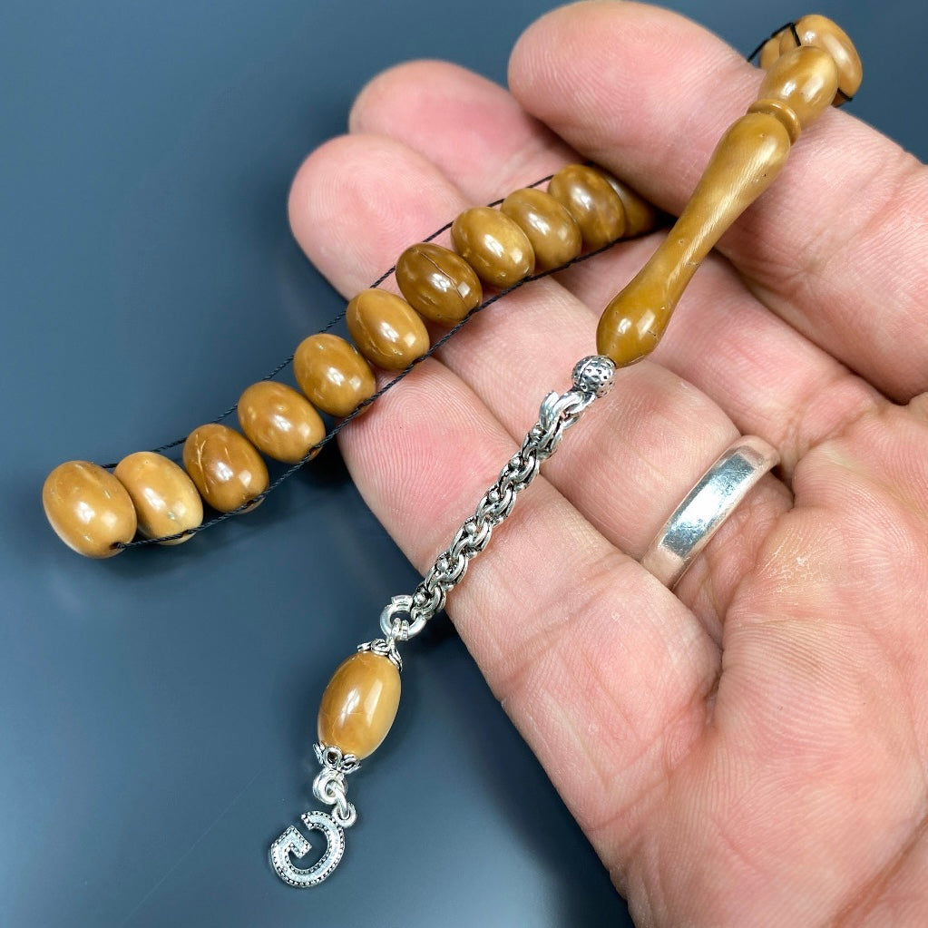 Zaza Tesbih SIKMA KUKA Arpa Kesim özel yapim personalisiert 925 Silber